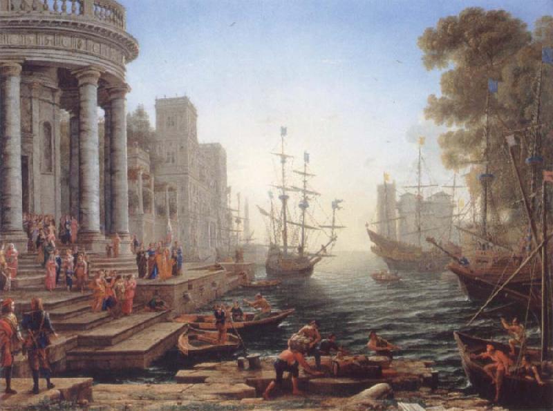 Claude Lorrain Seaport with the embarkation of Saint Ursula